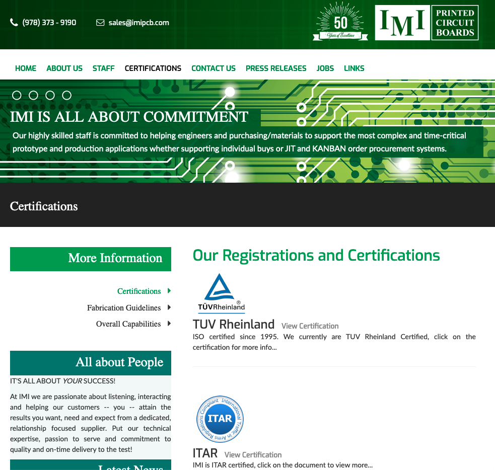 IMI Certifications