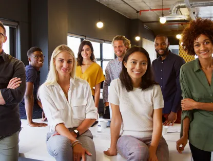 portrait of a smiling multi Cultural business team